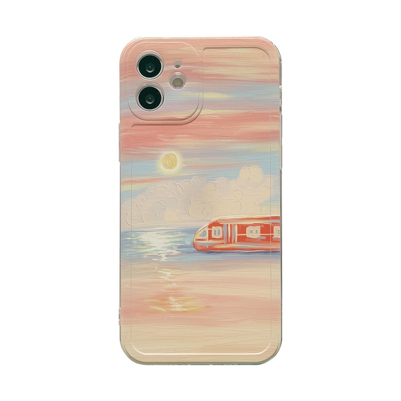 Ốp điện thoại TPU silicone phong cách tranh sơn dầu cho iPhone 11 Pro Max X XR XS Max 7 8 Plus SE2020 12 Pro Max case - Taihongmei | BigBuy360 - bigbuy360.vn