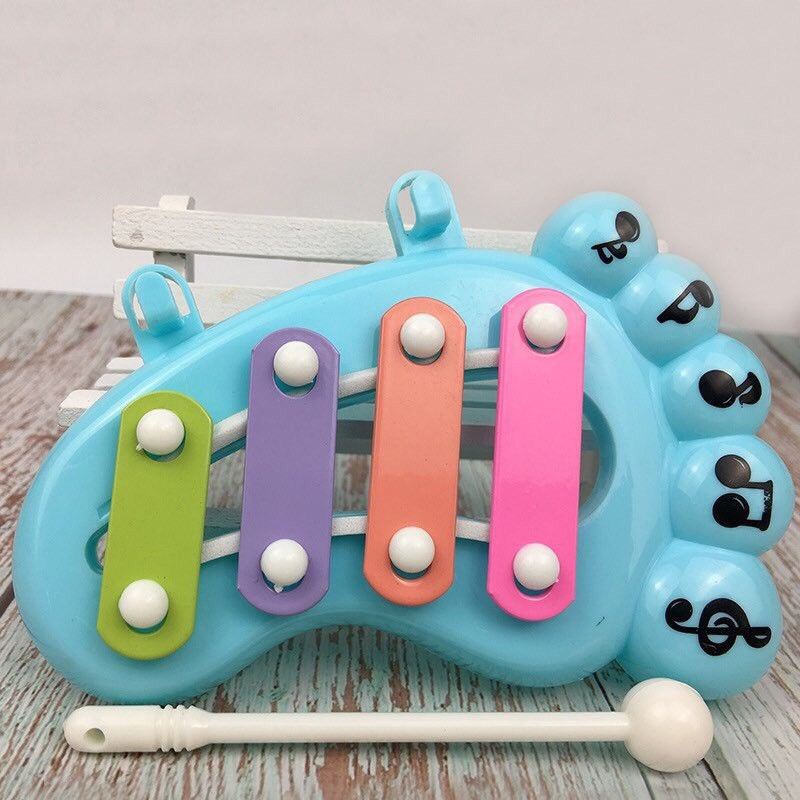 Đồ Chơi Nhạc Cụ - Đàn Gõ 4 Thanh Vui Nhộn Hình Bàn Chân Ngộ Nghĩnh Cho Bé Kích Thích Khả Năng Âm Nhạc Của Bé
