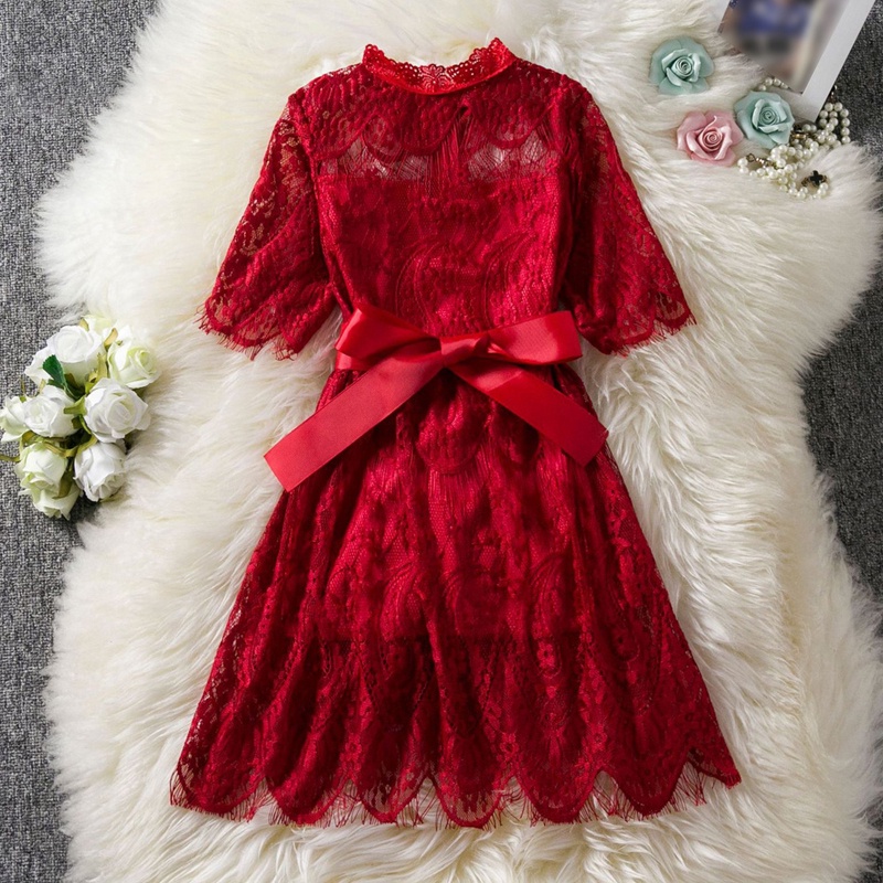 Đầm Phối Ren Đáng Yêu Thời Trang Cho Bé Gái akku