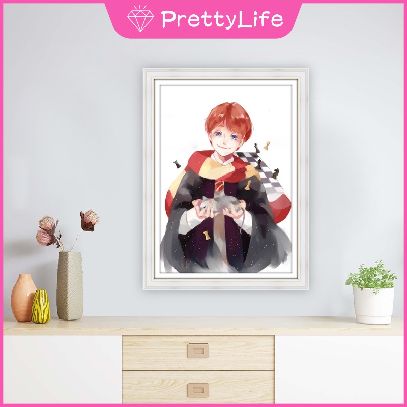 Tranh đính đá 5D tự làm hình Harry Potter 30x40cm/40x50cm trang trí nhà cửa