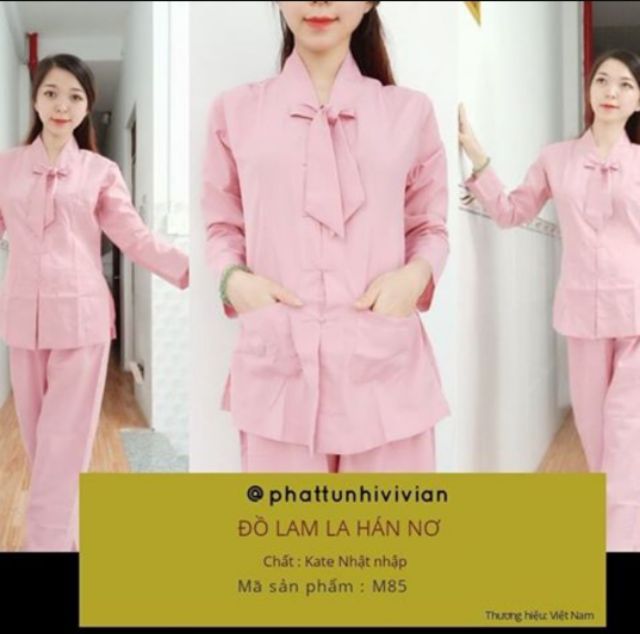 Áo lam đi chùa - mẫu la hán nơ