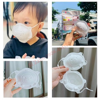 Free ship set 10 cái khẩu trang cho bé, khẩu trang em bé hình gấu 3d cho - ảnh sản phẩm 5