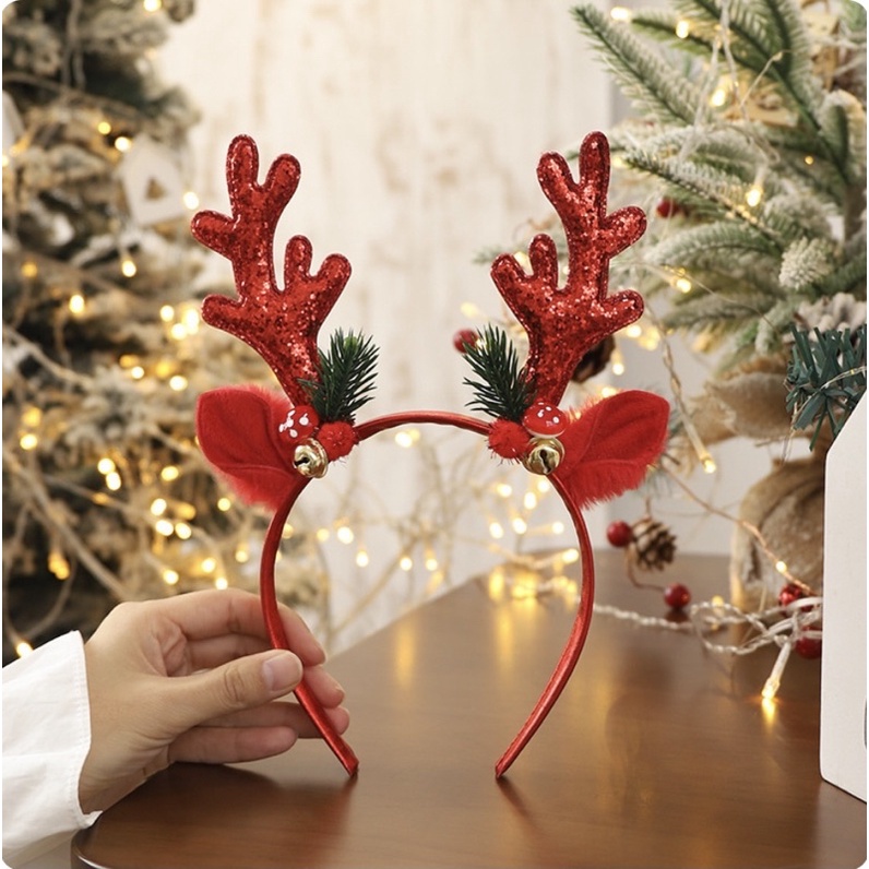 Bờm noel tuần lộc bé gái