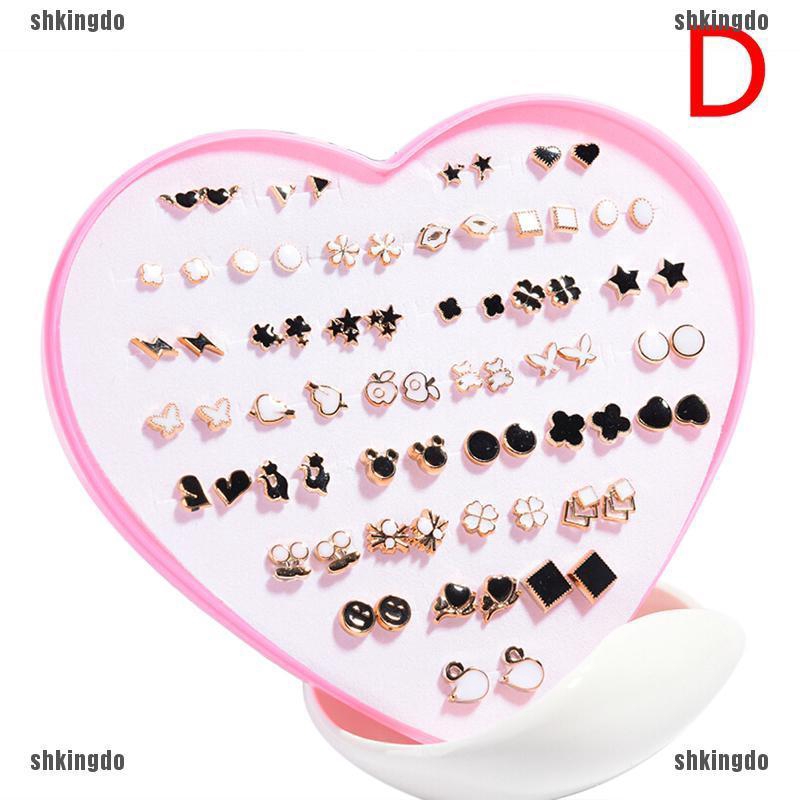 Set 36 đôi bông tai kiểu dáng xinh xắn thời trang