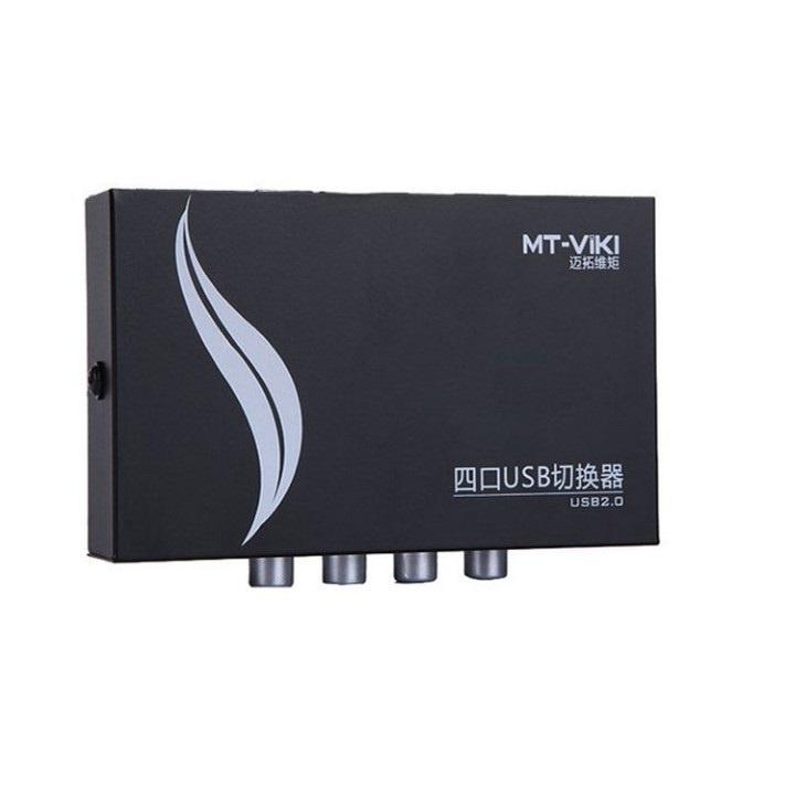 Bộ gộp 4 máy tính dùng chung 1 máy in Switch USB MT-VIKI (Đen) - Bộ gộp máy in