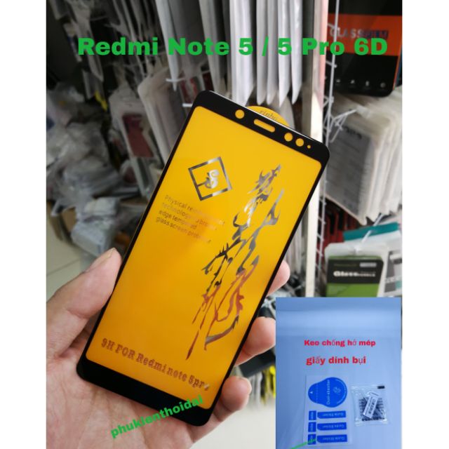 Xiaomi Redmi Note 5 / 5 Pro FREESHIP Từ 50k Cường lực 6D Full Màn Full keo