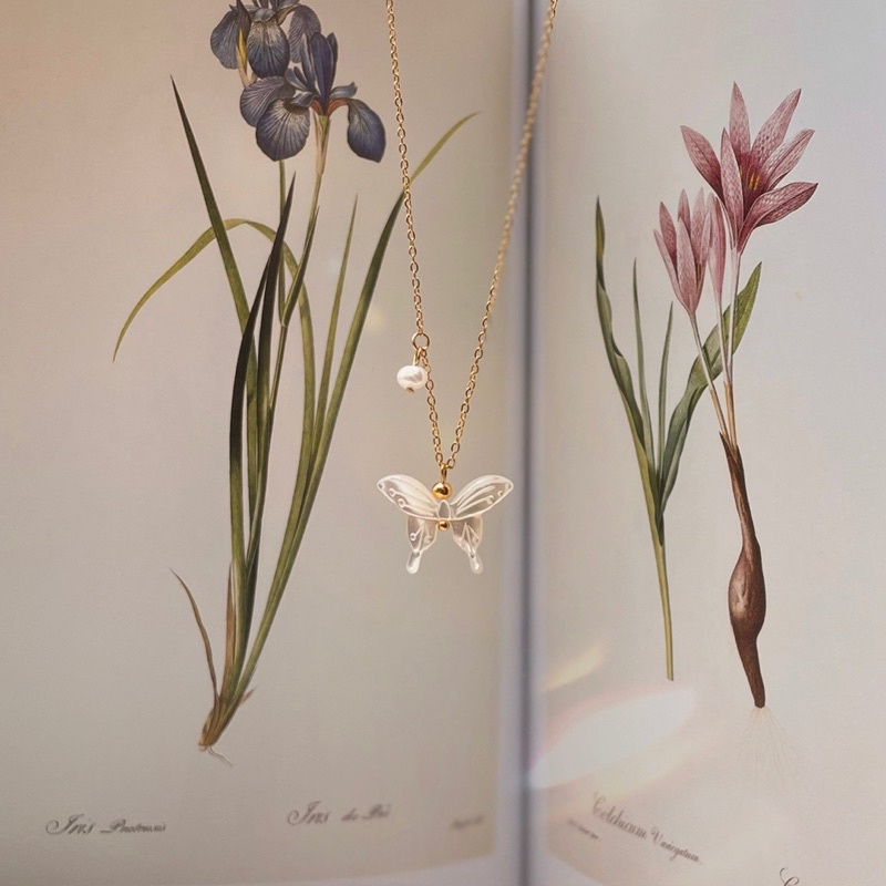 Dây Chuyền Butterfly Xà Cừ Phối Hạt NT