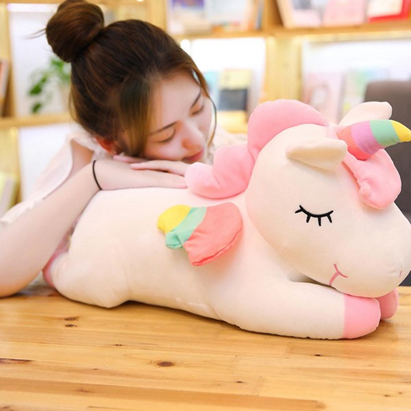 GẤU BÔNG NGỰA MỘT SỪNG UNICORN NẰM (30CM--->60CM)