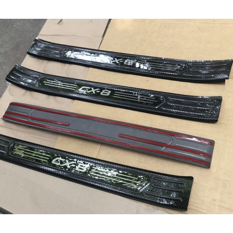 Full bộ ốp bậc cửa, bậc cốp Mazda CX8