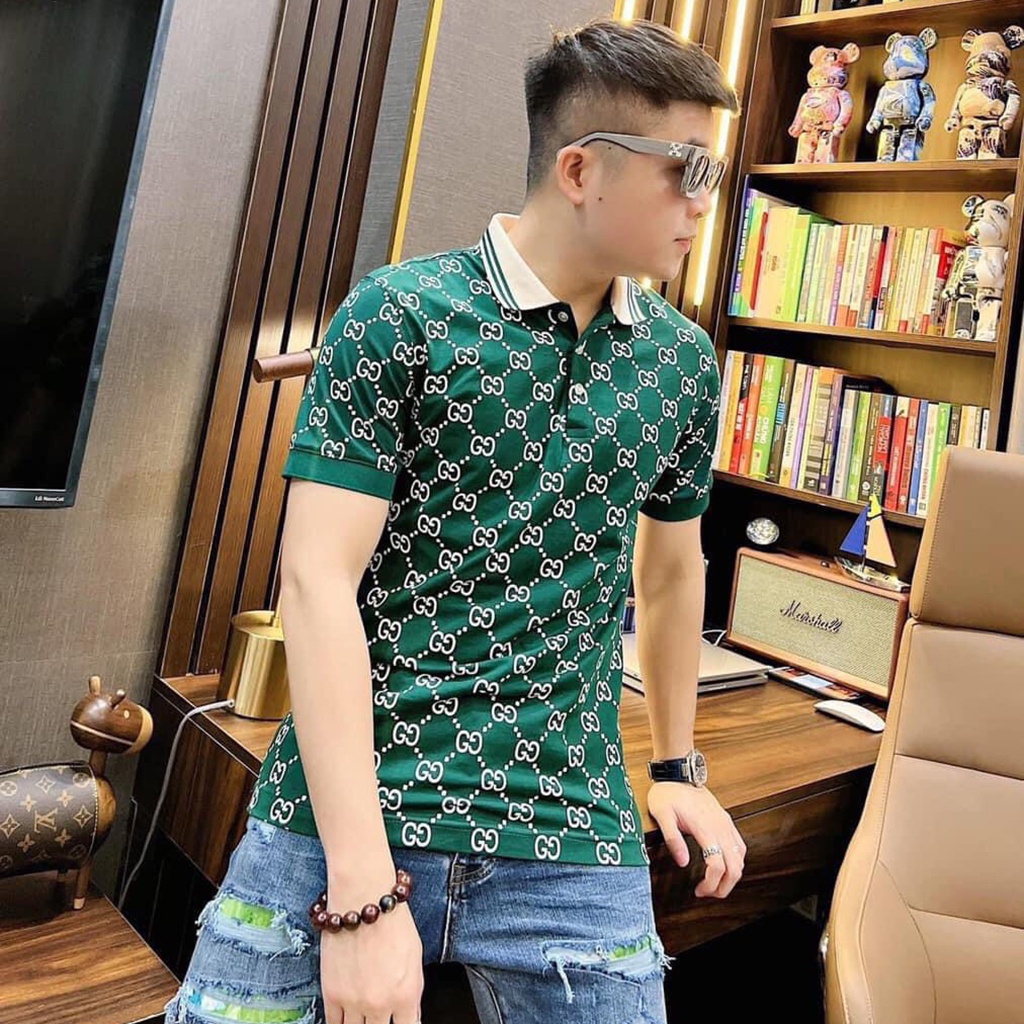 Áo polo gucci cổ bẻ ngắn tay cao cấp  Đường may tinh tế, chỉn chu, khéo léo.