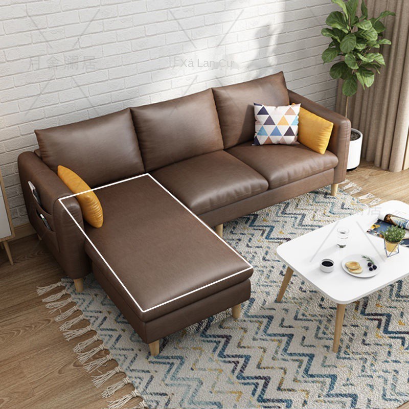 Công nghệ Bắc Âu vải hộ gia đình căn nhỏ ghế sofa trường kỷ đơn giản cho thuê phòng hiện đại khách giường đôi <