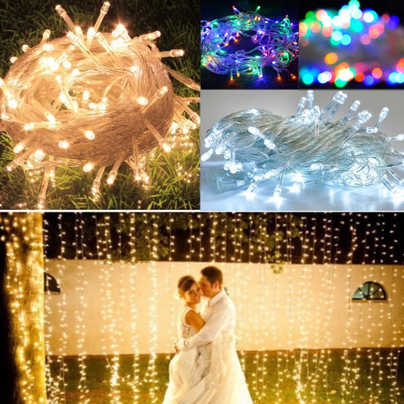 Dây đèn LED dài 10M với 100 bóng dùng trang trí không gian tiệc