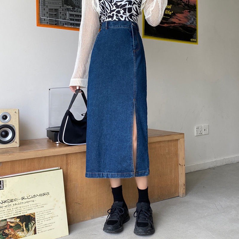 Hàng có săn - CHÂN VÁY BÒ DEMIN DÁNG DÀI HÀNG LOẠI 1