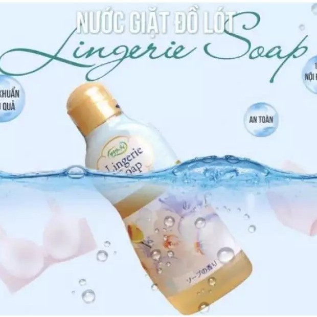 Nước giặt đồ lót chuyên dụng Lingerie soap 120mlCHÍNH HÃNG ko gây hại da tay, không làm khô da,