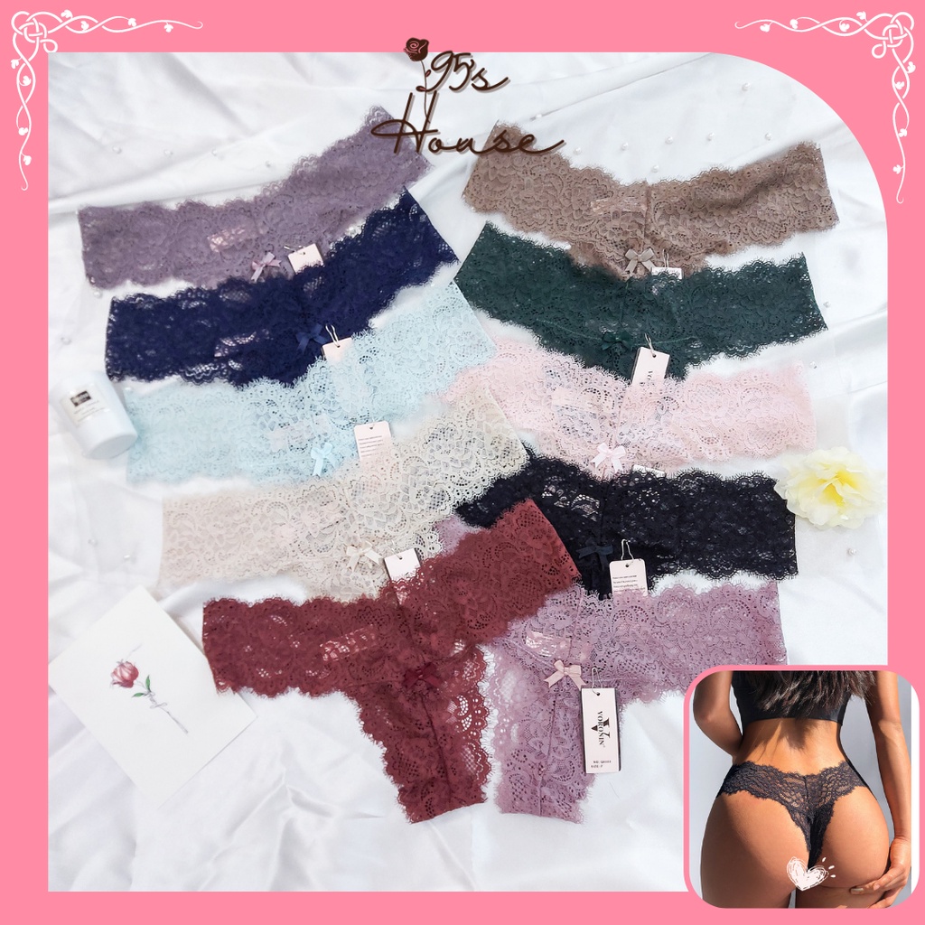 Quần lót lọt khe nữ chữ T, Quần Ren lọt khe Sexy QL18 [95's House]