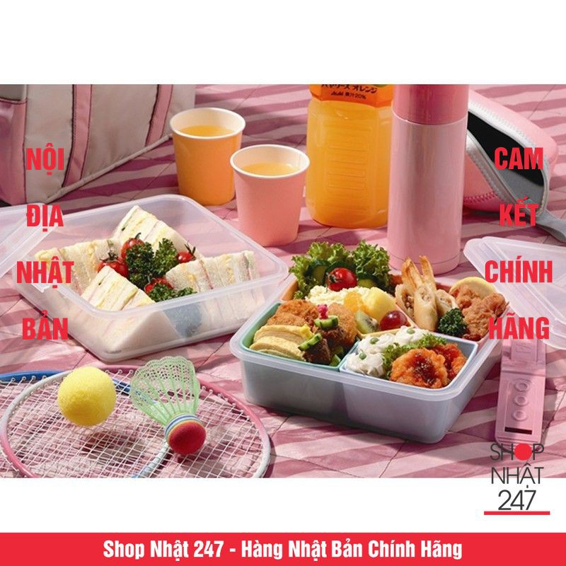 Hộp thực phẩm hai tầng chia ngăn 2 lít Inomata Nội Địa Nhật Bản