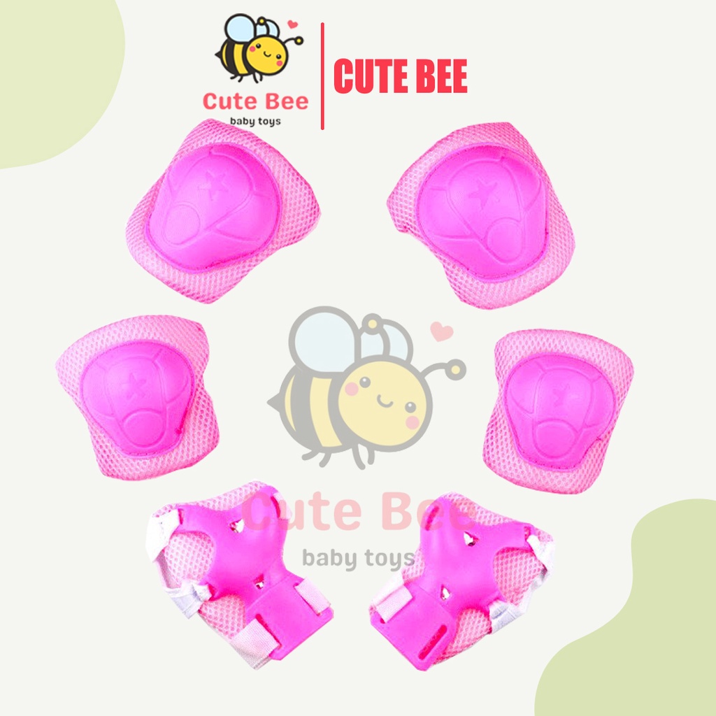 Bộ bảo vệ chân tay Ksport hồng cho bé