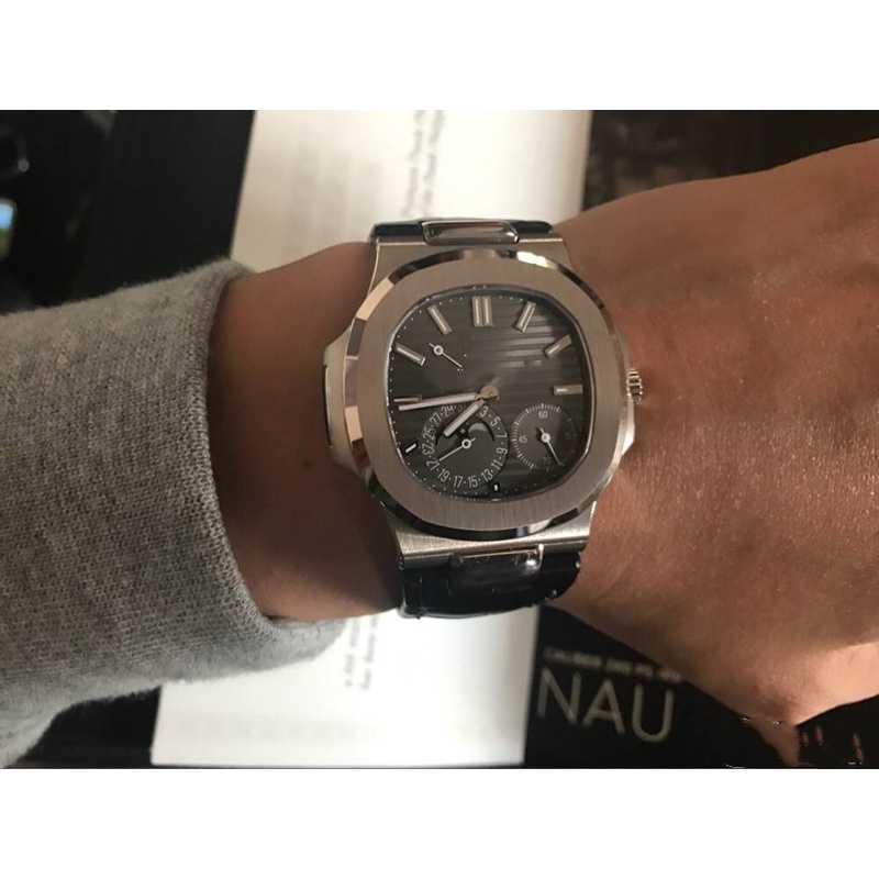 Dây Đeo Tay Bằng Da Thay Thế Cho Đồng Hồ Patek Philippe 5712G 5711 Mark 13 25mm