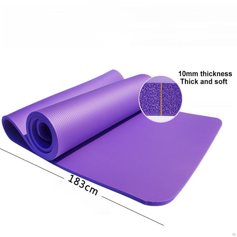 Thảm Tập Yoga Màu Trơn Dày 10mm