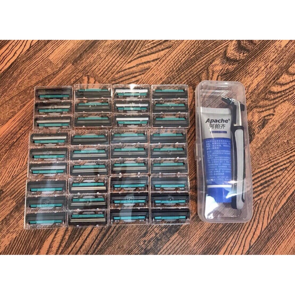 Bộ Dao Cạo Râu 36 Lưỡi Cho Nam_Tặng Kèm Kem Tạo Bọt