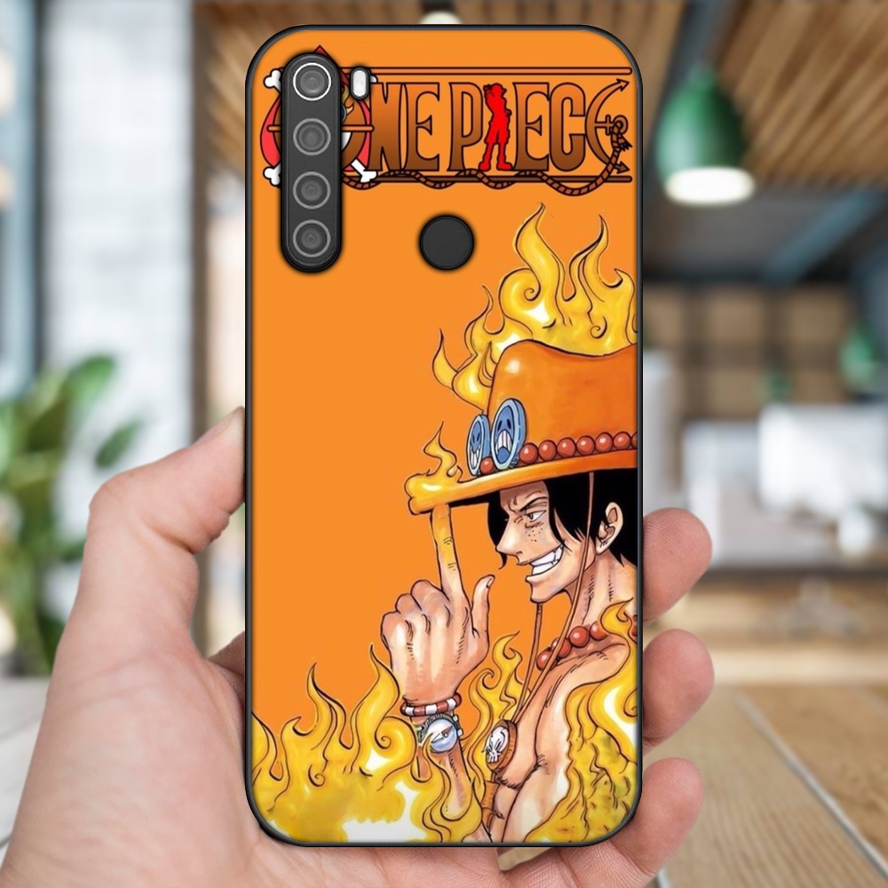 Ốp lưng Xiaomi Redmi Note 8 viền đen in hình Ace One Piece