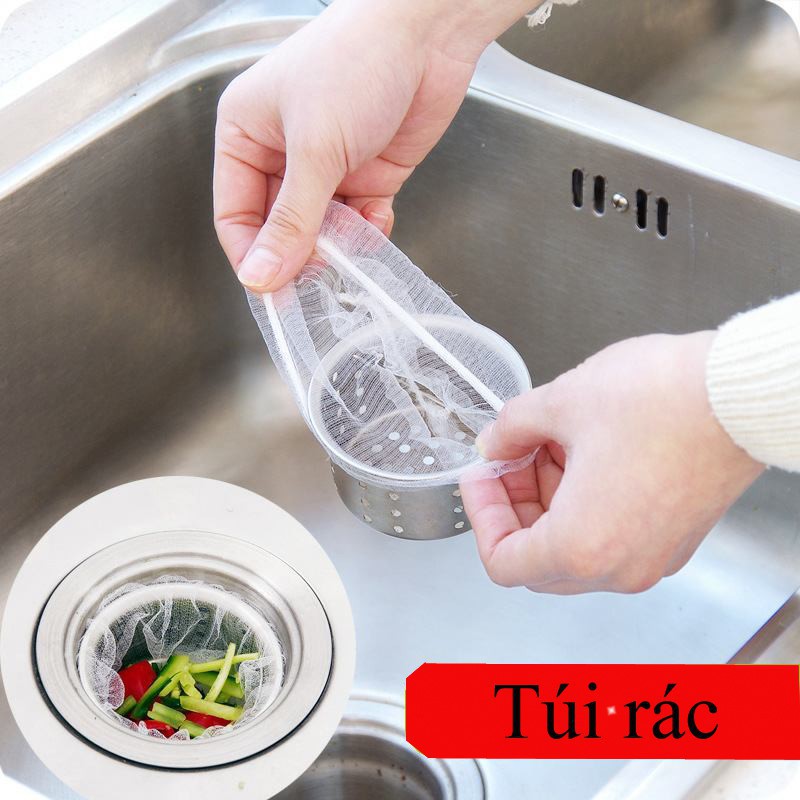 Túi lọc rác bồn rửa bát tiện dụng [ túi 100 chiếc ]