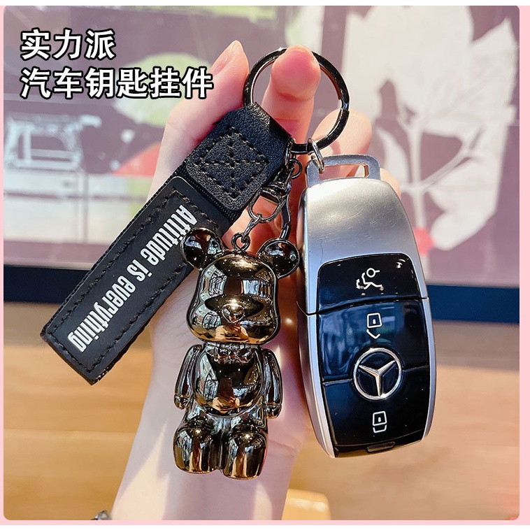Móc khóa Bearbrick Gấu màu thời thượng phụ kiện túi xách