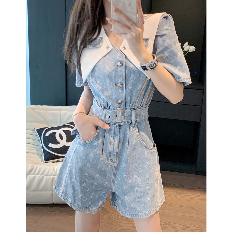 Áo liền quần Denim Thời Trang Mùa Hè Hàn Quốc 2022 Dành Cho Nữ | BigBuy360 - bigbuy360.vn