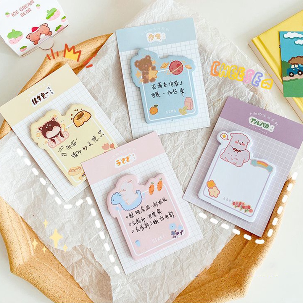 Dễ thương Đáng yêu Ghi chú dính Bài đăng Sách Notepad Ghi nhớ Nhãn dán Văn phòng phẩm Dễ thương Tấm ghi nhớ Hàn Quốc