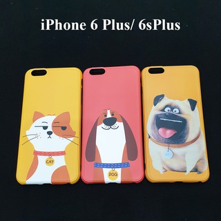 Ốp lưng chó mèo ngộ nghĩnh bảo vệ camera iPhone 6 Plus iPhone 6S Plus