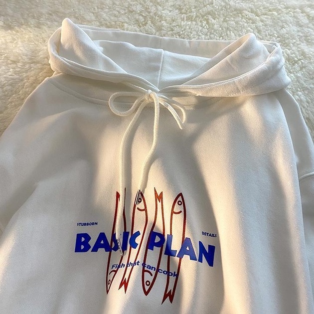 Áo hoodie ZHELIHANGFEI thiết kế dài tay dáng rộng phong cách Nhật Bản