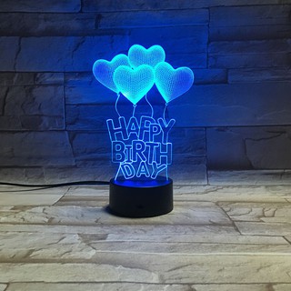 Đèn Trang TríĐèn Trang trí phòng ngủ 3D HAPPY BIRTHDAY BAY, quà tặng sinh nhật độc đáoQuà Tặng Độc Đáo