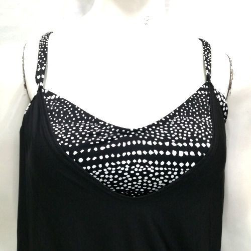 Đồ bơi nữ Next màu đen kèm áo lót ngang chấm bi trắng rút dây 2 bên NE16298 ( TH8925 ) | BigBuy360 - bigbuy360.vn