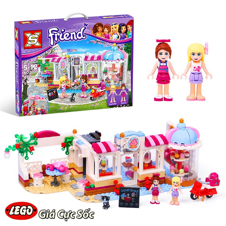 Lego Friends BELA 01046 / 444pcs. Bộ Lego Xếp Hình Tiệm Bánh Ngọt