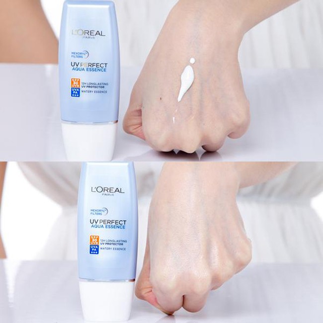 Kem Chống Nắng Loreal Paris UV Perfect Aqua Essence SPF50+ PA++++ 30ml (xám xanh)