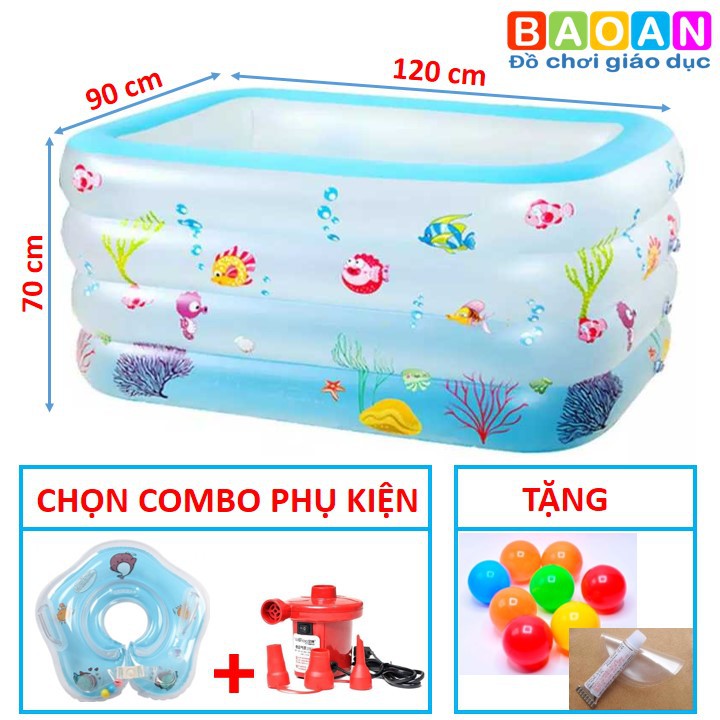 Bể bơi 4 tầng kích thước 125×100×75 cm cho bé tập bơi