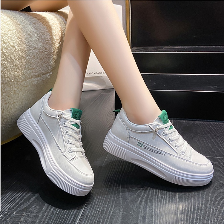 Giày Da Nữ Không Cần Buộc Độn Đế 5 Phân Phong Cách Thời Trang Êm Nhẹ - Q180