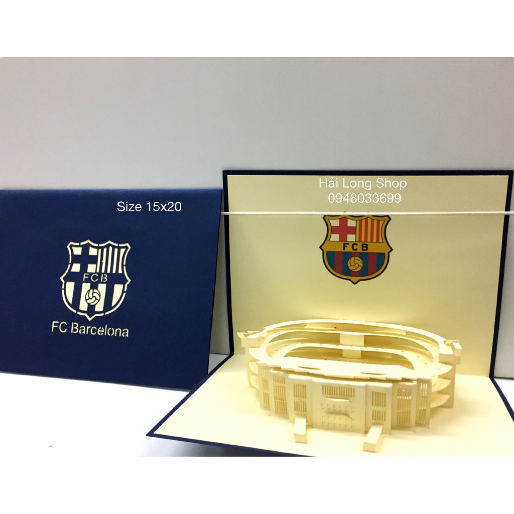 FC Barcelona  Stadium  - Sân Bóng - Thiệp 3D mở 90 độ | BigBuy360 - bigbuy360.vn