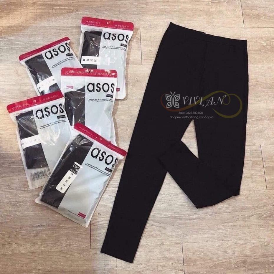 Quần Legging Nữ ASOS ❤️FREESHIP❤️ Legging Cotton Co Giãn 4 Chiều, Ống Dài Siêu Đẹp, lên dáng đẹp mỹ mãn, Có Túi Zip