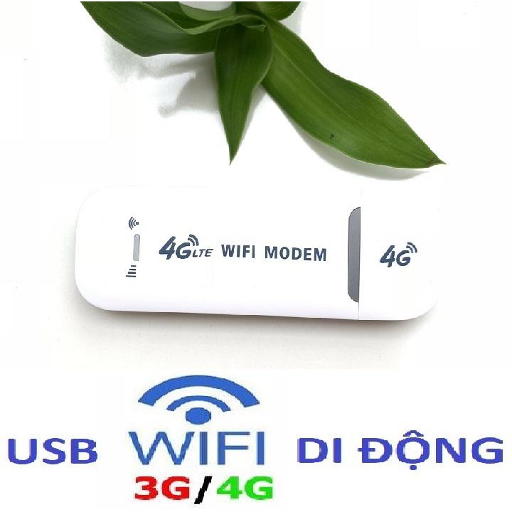 Modem Wifi 4G Dongle LTE  Usb Phát Wifi Thế Hệ Mới Phát Mạng Tốc Độ Quốc Tế Lắp Sim Cắm Là Chạy TẶNG SIM 4G DATA KHỦNG