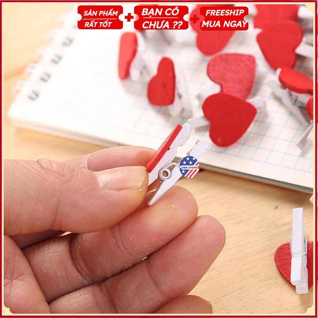 Set 10 Kẹp Giấy Nhớ Trái Tim
