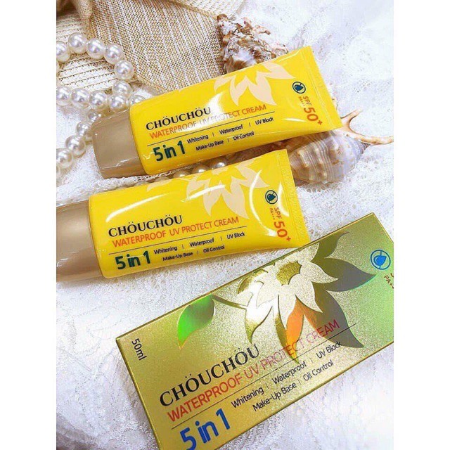 Kem Chống Nắng 5 In 1 Chou Chou Waterproof UV Protect Cream 50ml