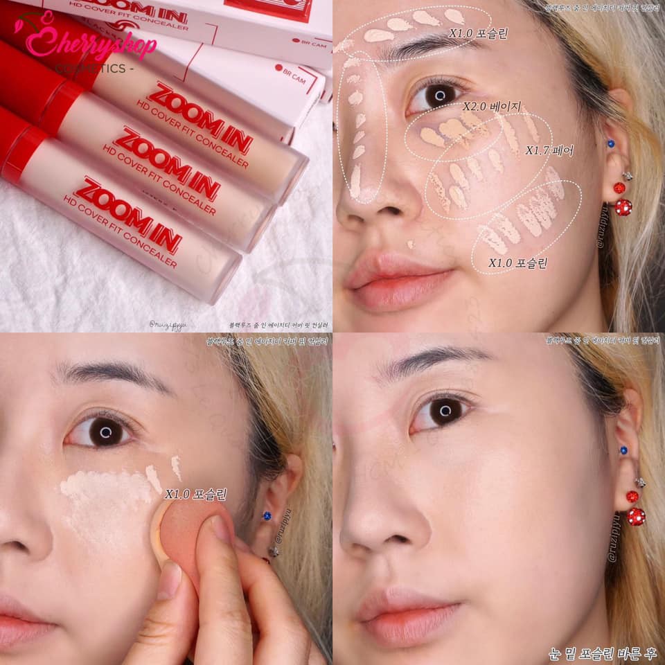 CHE KHUYẾT ĐIỂM BLACKROUGE Zoom In HD Cover Fit Concealer