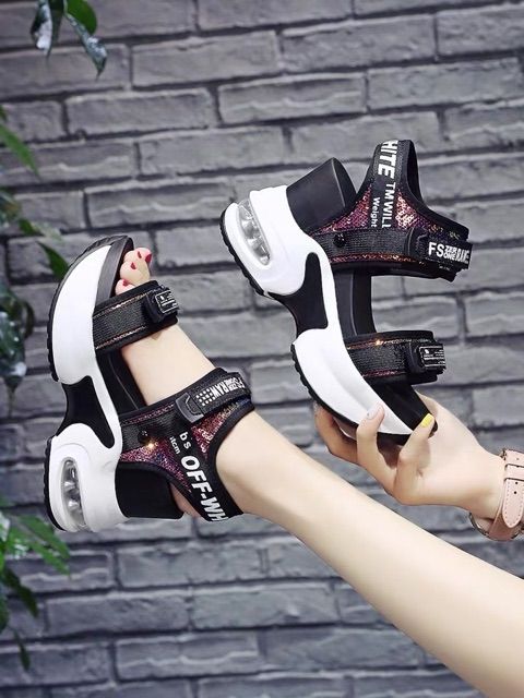 Giày bánh mì giày sandal độn đế 10cm_G16_TaTa Fashion