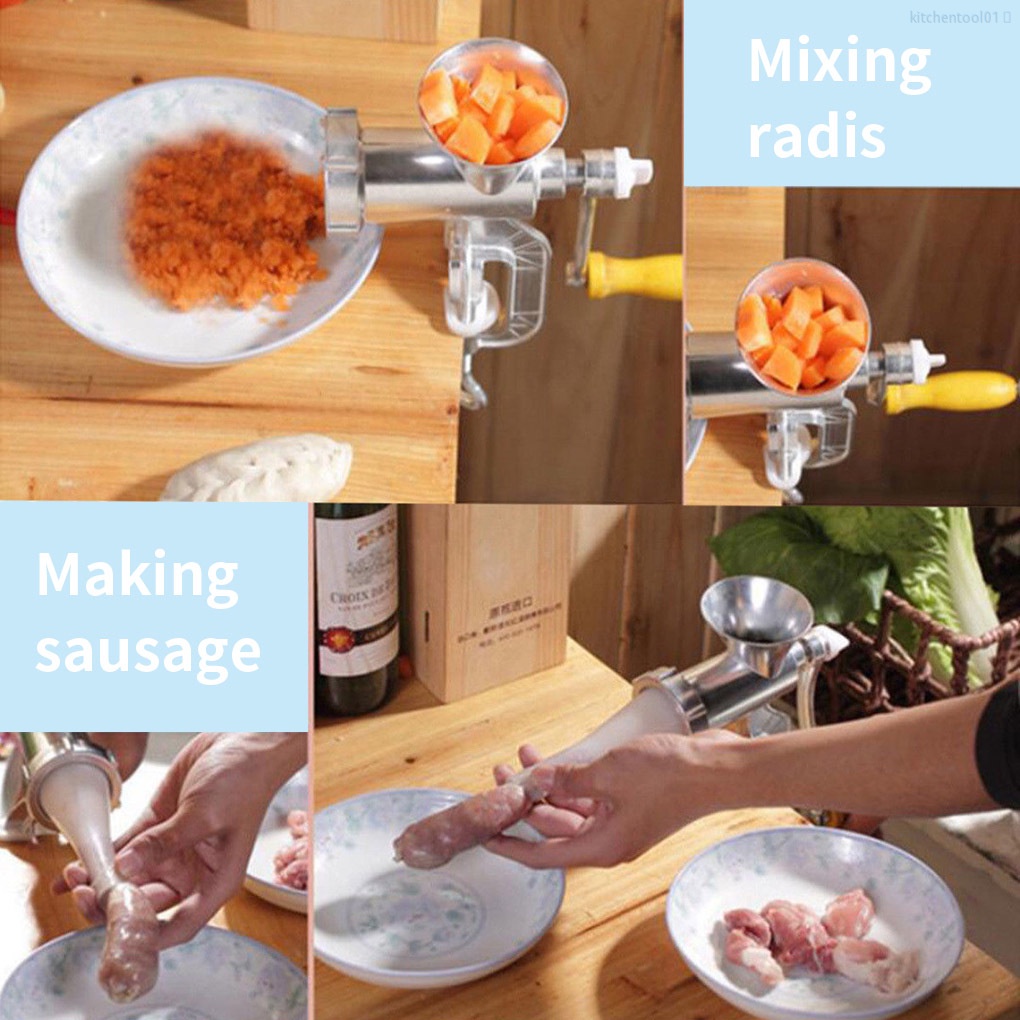 Máy Xay Thịt Làm Xúc Xích Bằng Tay Đa Năng Bằng Kim Loại Tiện Dụng Cho Nhà Bếptool01