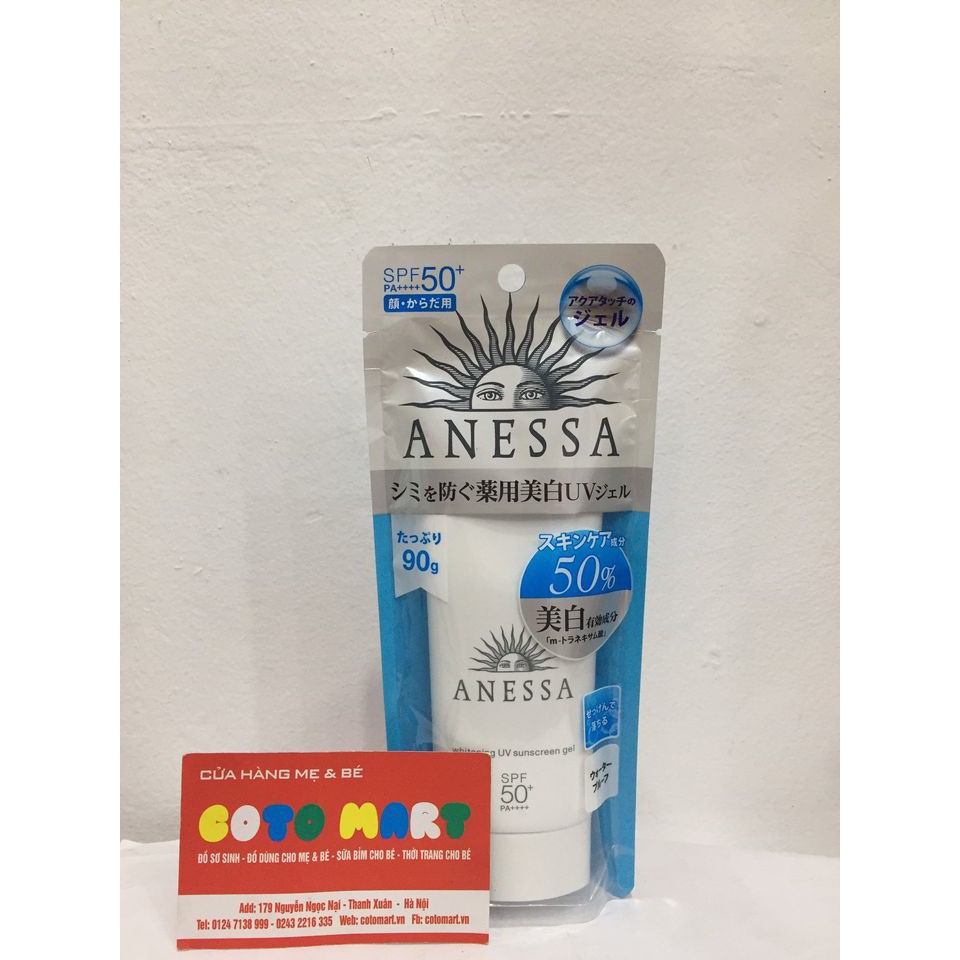 Kem chống nắng Anessa Whitening UV Sunscreen Gel 90G dưỡng trắng da màu trắng