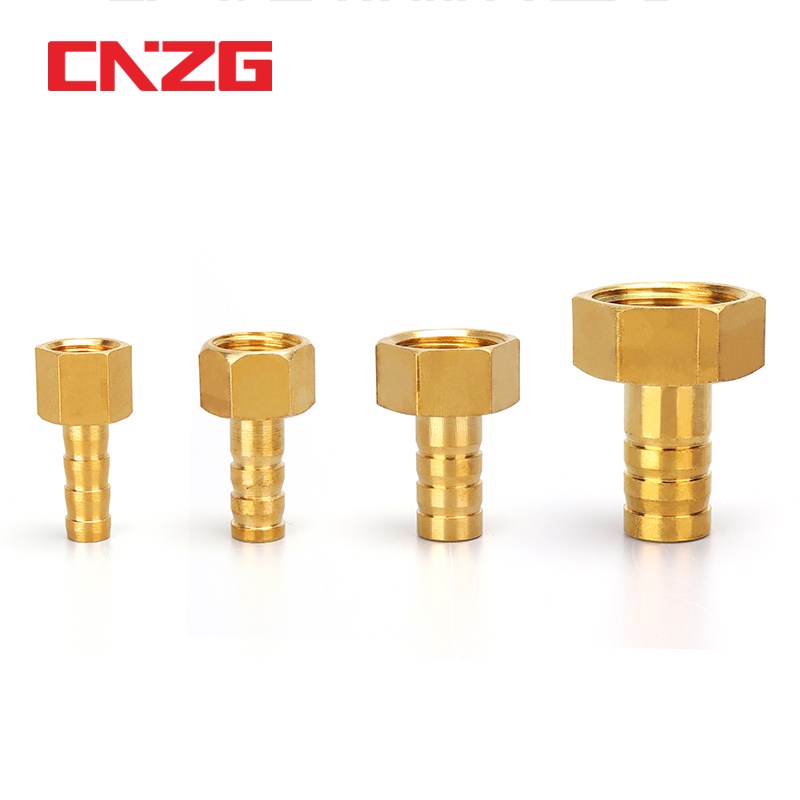 Khớp nối đồng thau chuyển đổi 4 6 8 10 16 ngạnh cổng ren 1/8 1/4 1/2 3/8