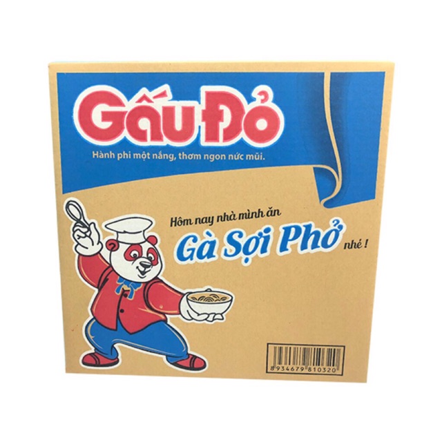 THÙNG MÌ GẤU ĐỎ GÀ SỢI PHỞ 64g*30 gói