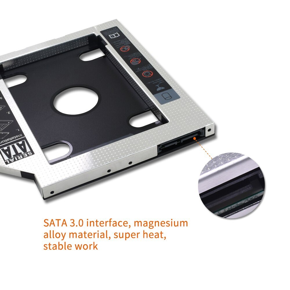 Caddy Bay HDD SSD SATA III 12.7mm-Khay ổ cứng thay thế ổ DVD-NEW - HP DIGI TECH