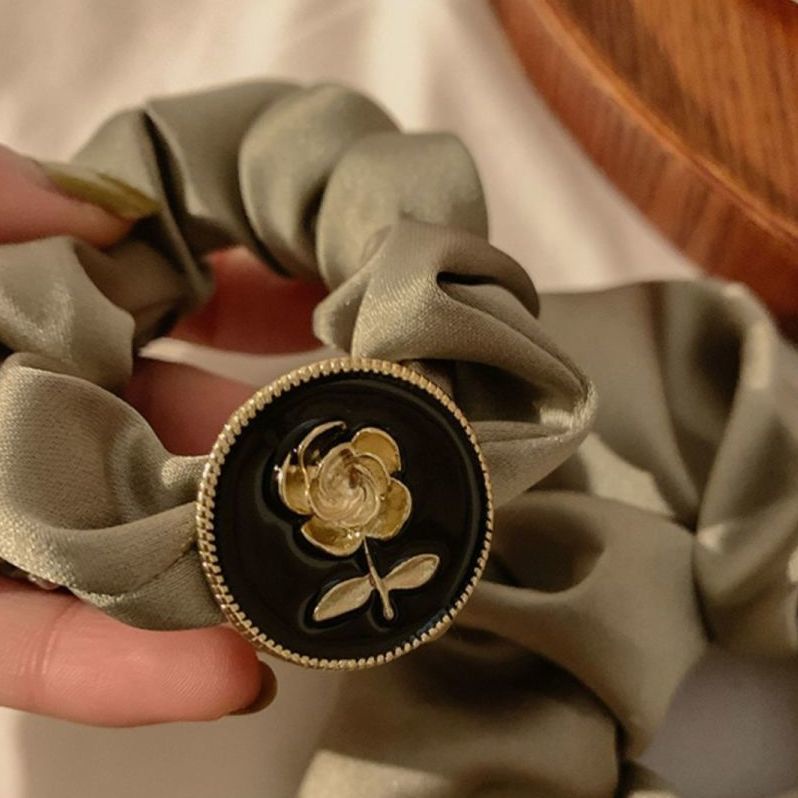 Dây Cột Tóc Màu Xanh Lá Cây Phong Cách Pháp Thời Trang Mùa Hè Mới Cho Nữ